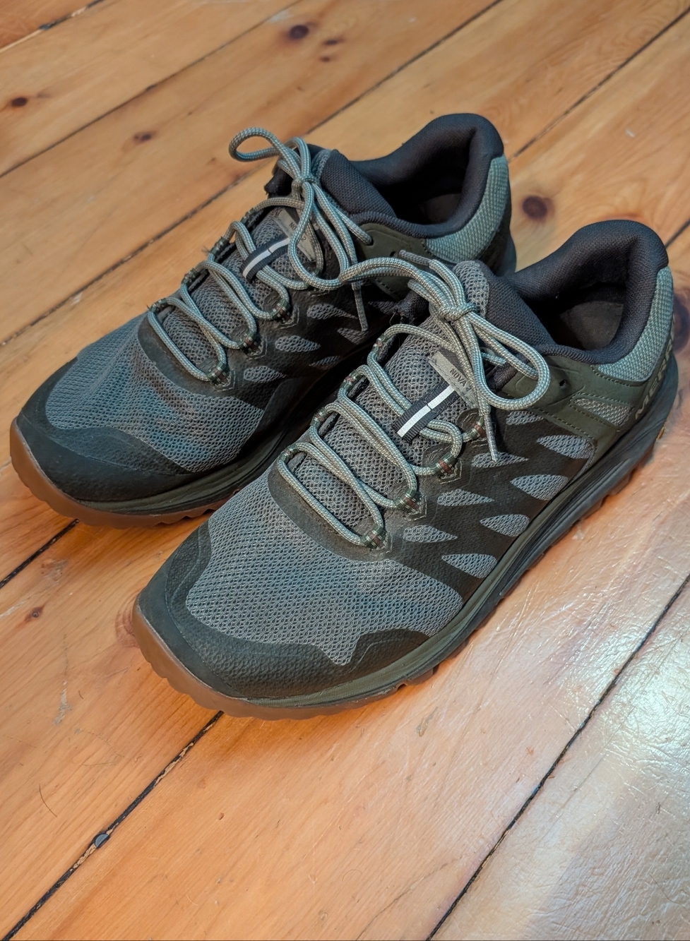 Merrell Nova 2 Men's Olive Green and Gray Athletic Trail Shoes